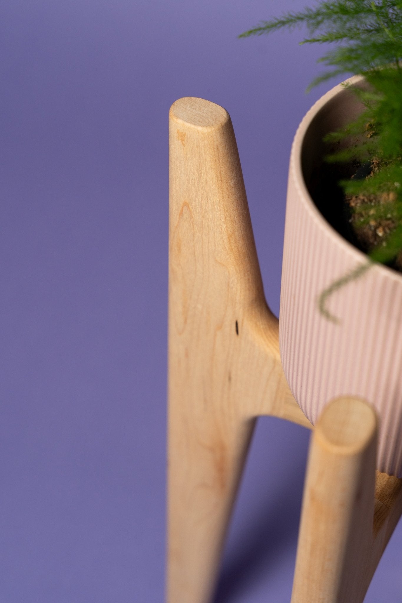 Mid Century Modern Plant Stand - Maple